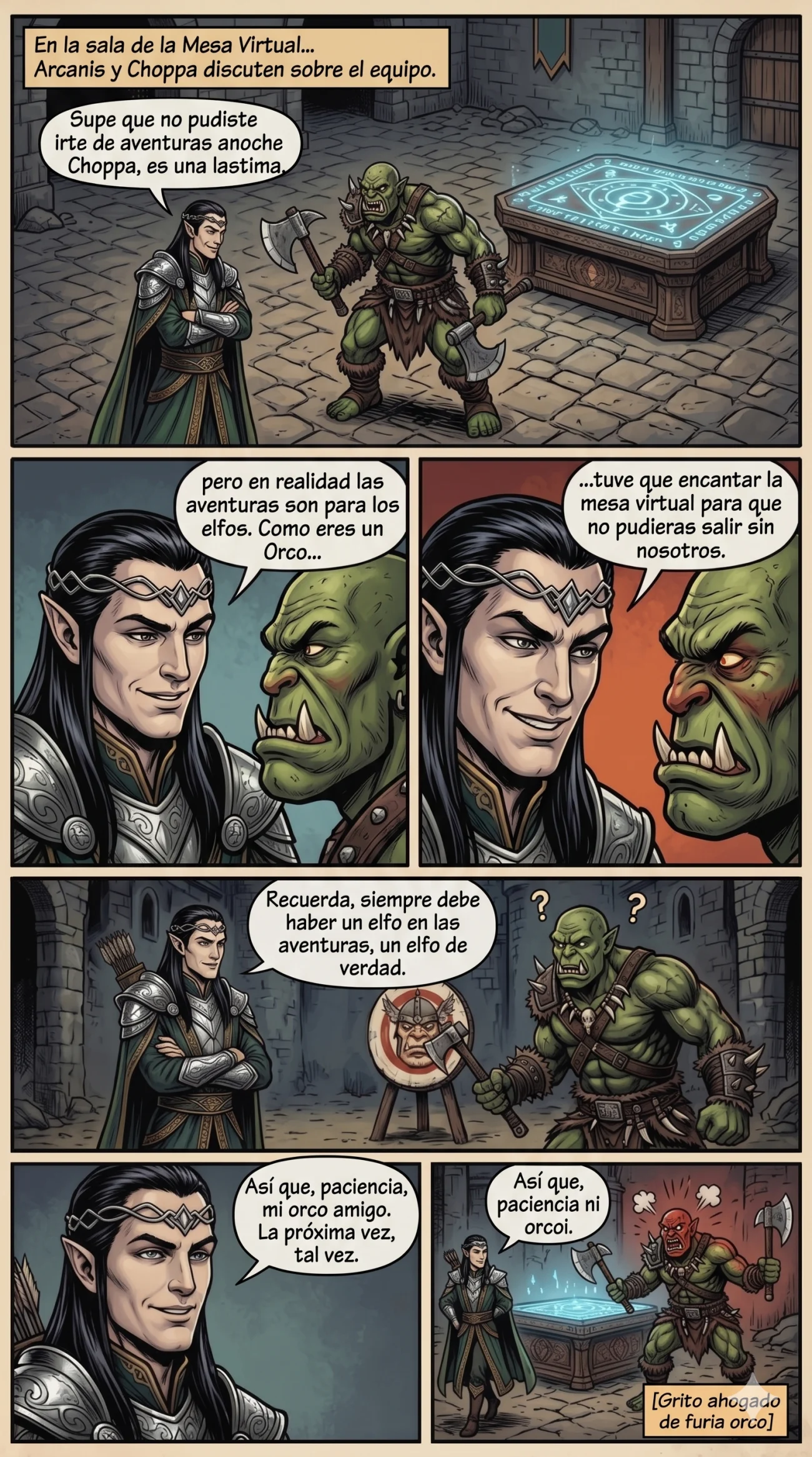 Arcanis y Choppa: La Mesa Virtual encantada